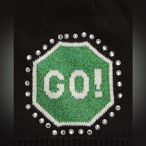 🌀KATE SPADE NEW YORK TRAFFIC SIGN BEANIE - NWT - Picture 6 of 6